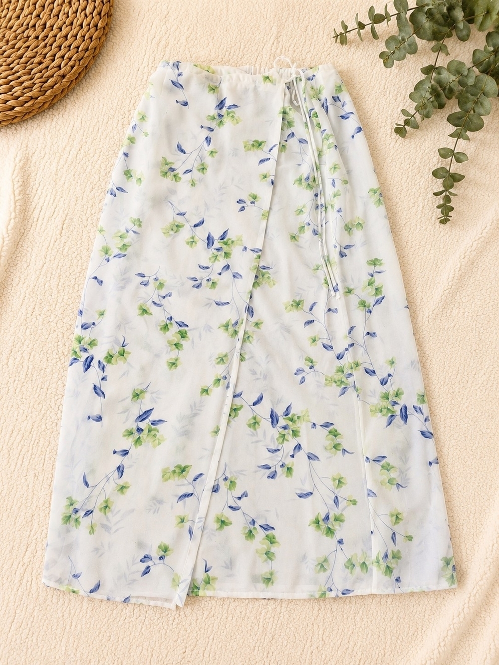 Emma James Floral Wrap Midi Skirt Size 12 Cottagecore
